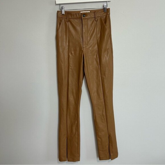 Abercrombie & Fitch The Skinny Ultra High Rise Tan Flare Pants Women’s Size 4 - Picture 2 of 7